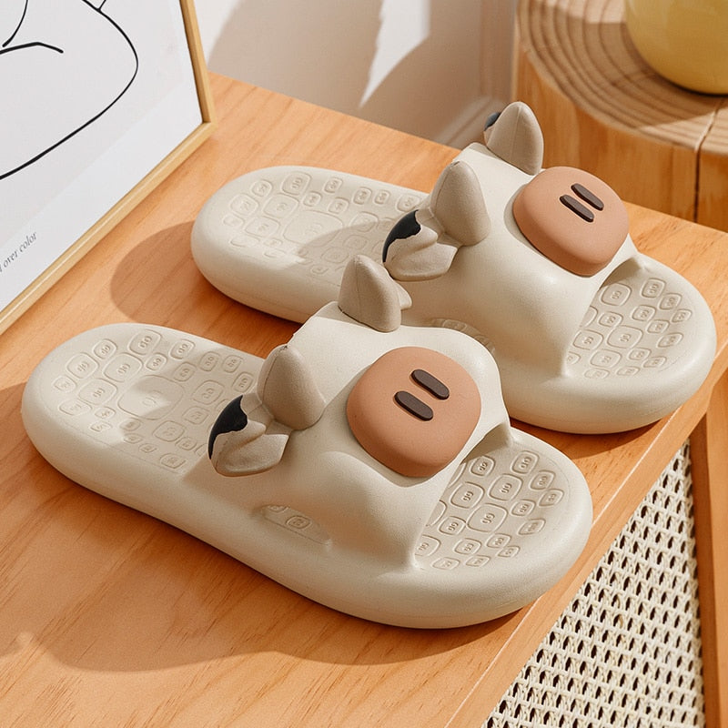 Dog Slippers - Pig - Cow - Summer Fun Unisex Slides