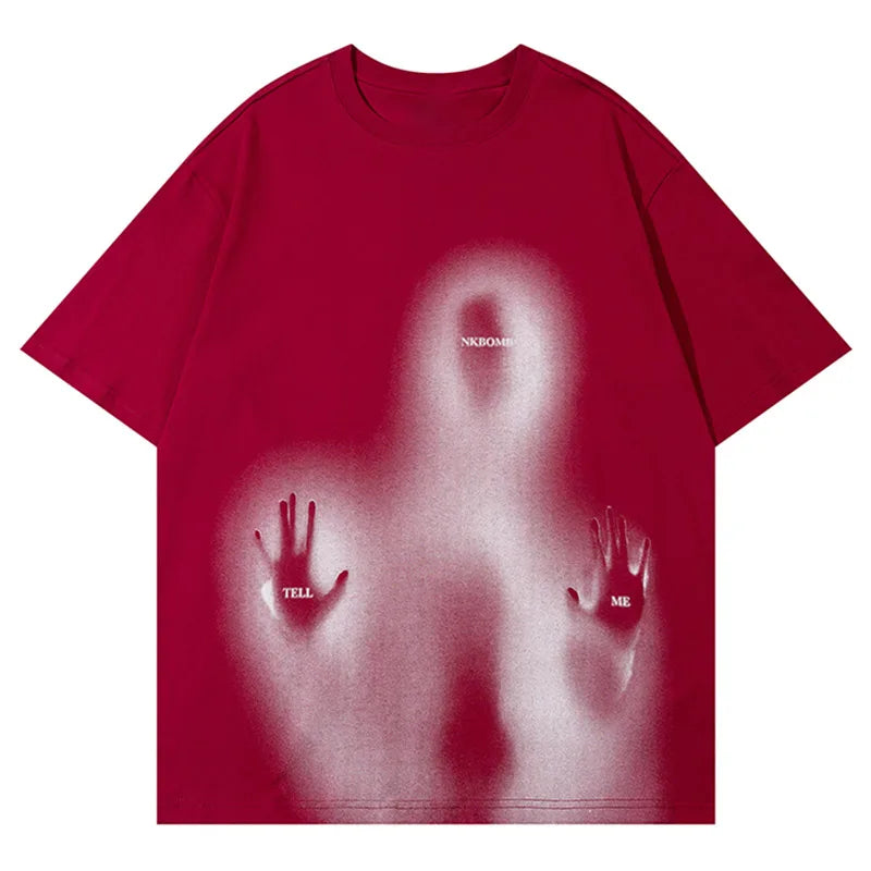 Punk Rock T Shirts: Unreal Shadows Oversized Graphic Tee