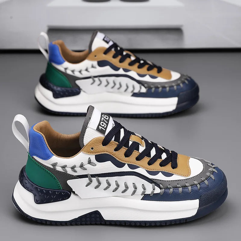 Chunky Sneakers: Non-Slip Vulcanized Footwear for Men