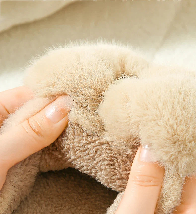 Chunky Plush Non-Slip Fluffy Slippers for Women