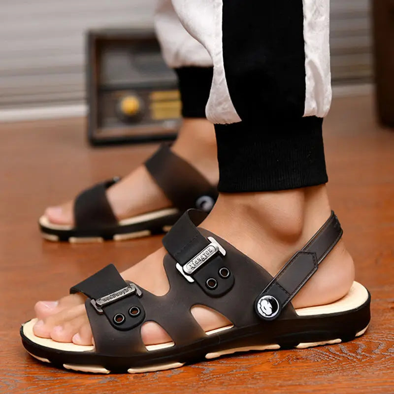 Summer Sandals: Outdoor Beach Indoor Durable Anti-Slip Peep Toe Men's