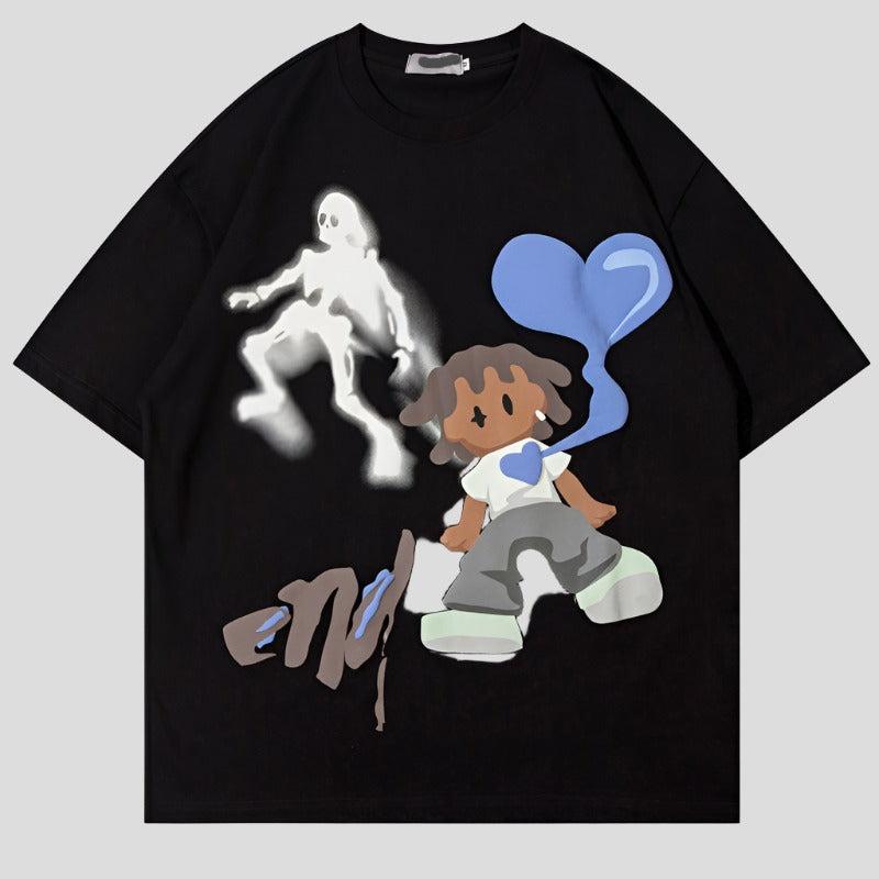 Oversized Graphic Tee - Heart for Men
