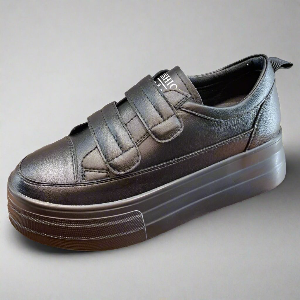 5cm Leather Platform Sneakers for Women