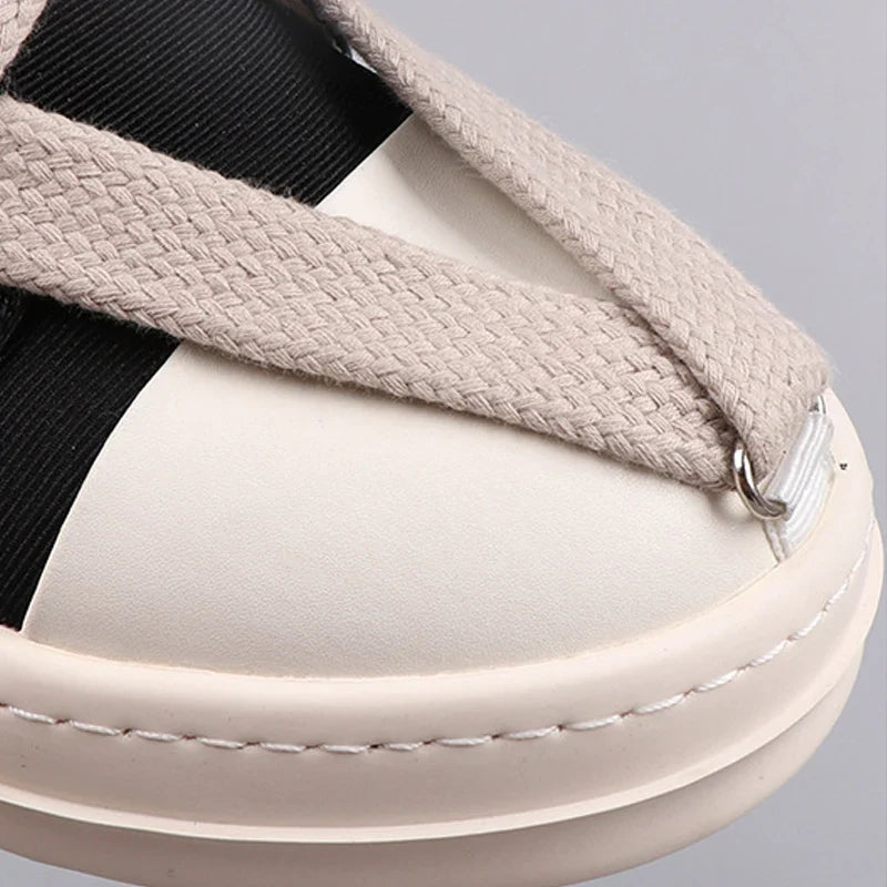 Unisex High Top Sneakers Pentagram with Jumbo Shoelace