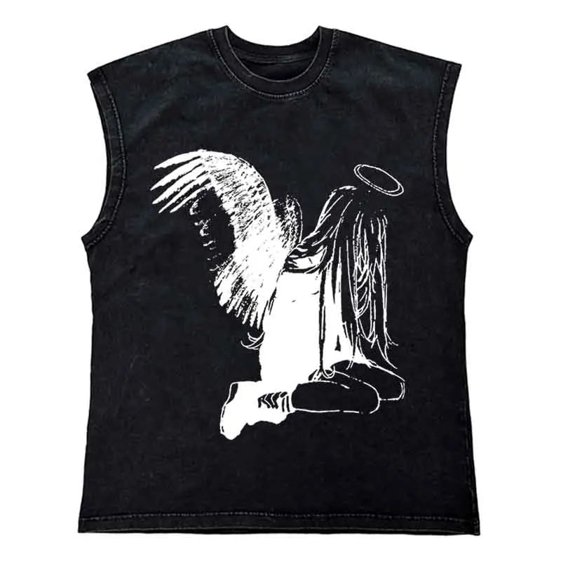 Gangsta T Shirt - Washed Tank Top for Men