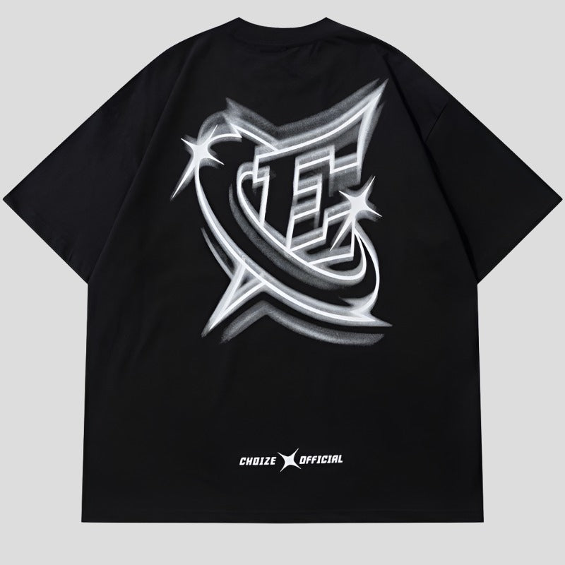 Oversized Graphic Print Choize T Shirts Men