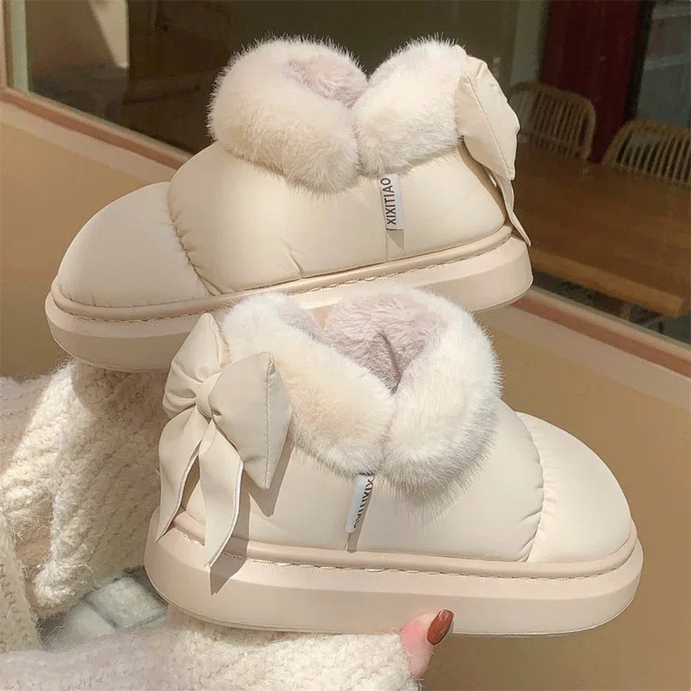 Booties for Women: Winter Cute Bow Ankle Boots
