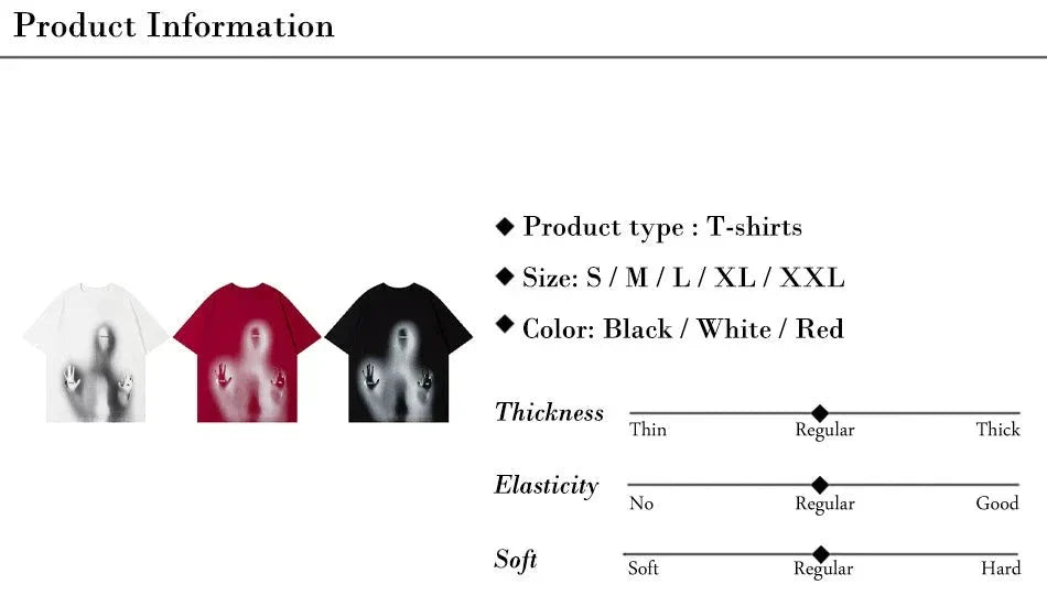 Punk Rock T Shirts: Unreal Shadows Oversized Graphic Tee