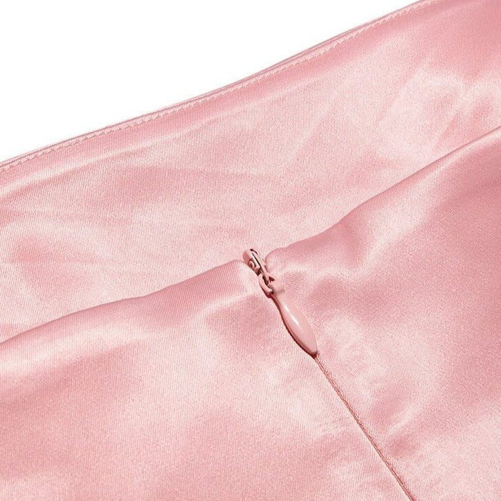 ASAMI PINK MINI DRESS with STRAPS