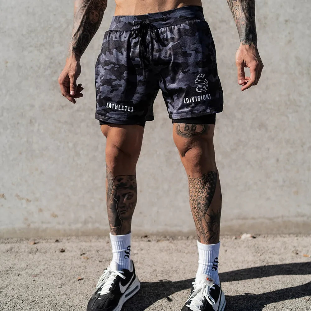 2-in-1 Running and Gym Quick Dry Shorts for Men