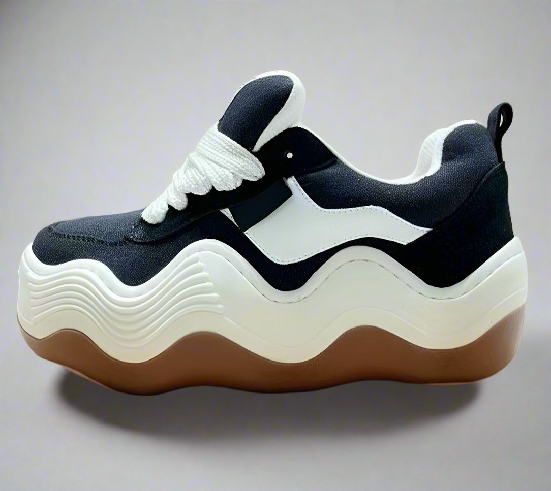 Dragon Shoes Wave Platform Lace-up Sneakers