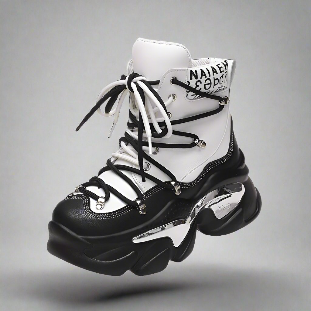 Women's High Platform Motorcycle Boots