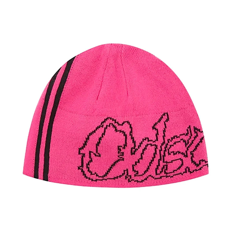 Letter Knit Beanie: Y2K Streetwear - Korean Fashion