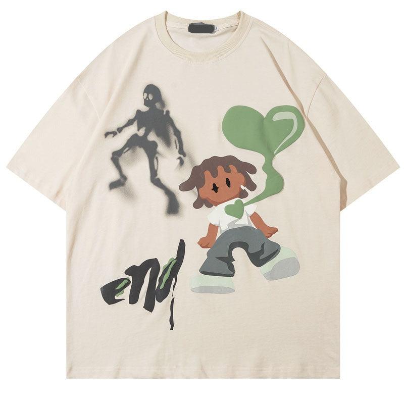 Oversized Graphic Tee - Heart for Men