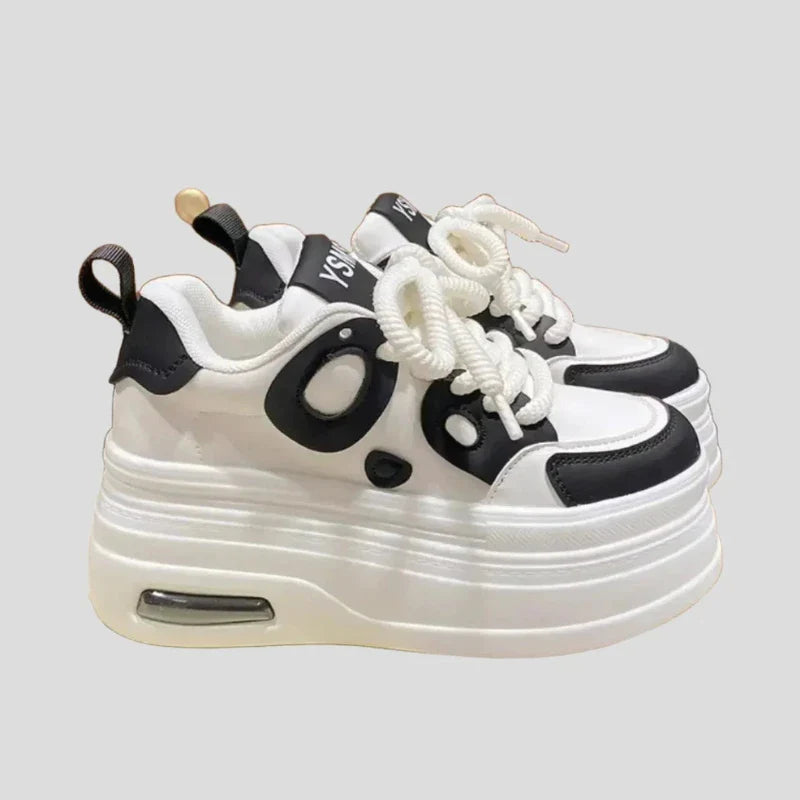Chic White Platform Sneakers for Women: Trendy, and Stylish Footwear
