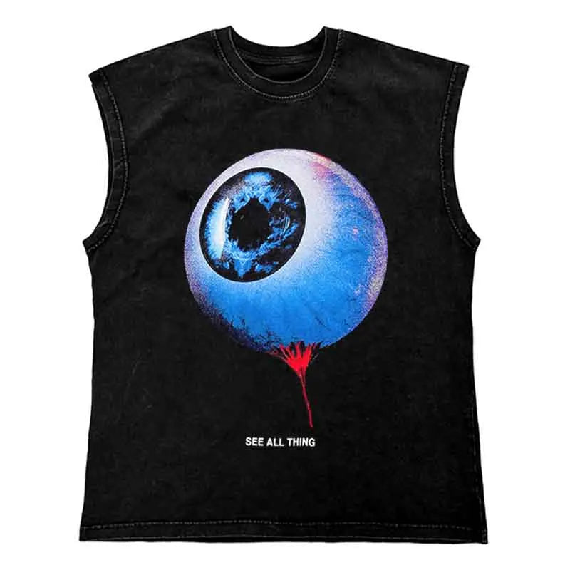 Gangsta T Shirt - Washed Tank Top for Men