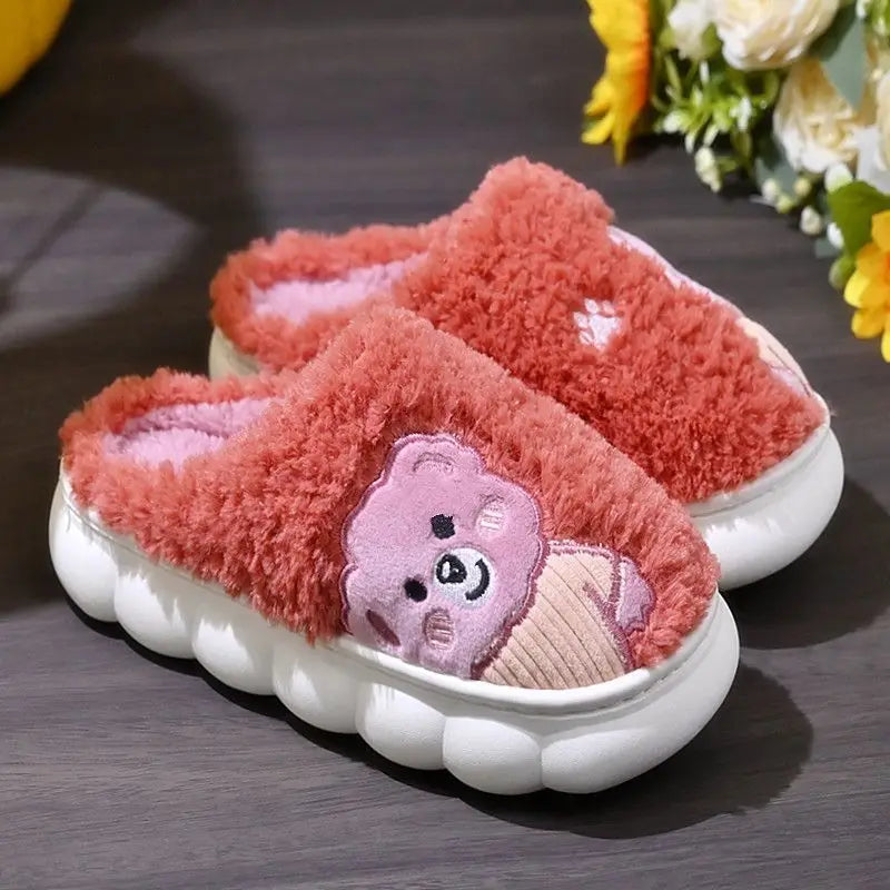 Plush Non-Slip Indoor Fuzzy Slippers for Women