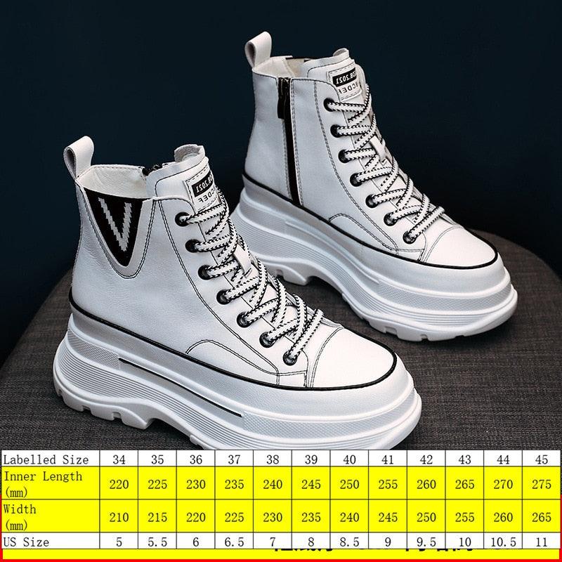 7cm High Top Platform Sneakers for Women