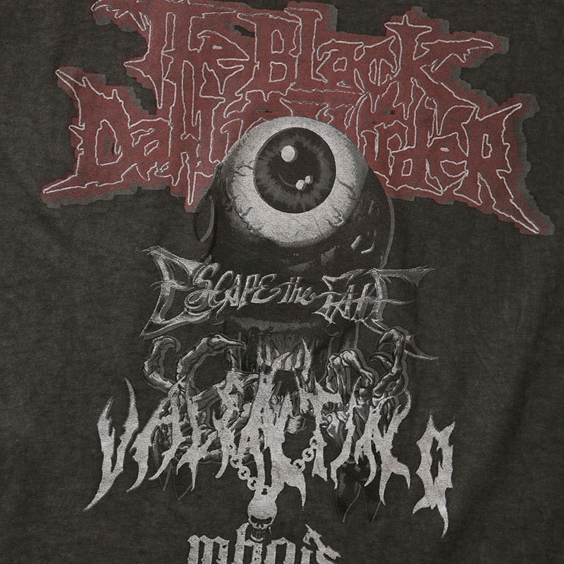 Enigmatic Gaze: Men's Oversized Evil Eye Graphic Print T-Shirt
