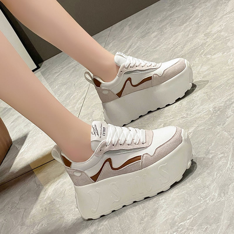 Thick Bottom Platform Sneakers for Women Footwear Trainer