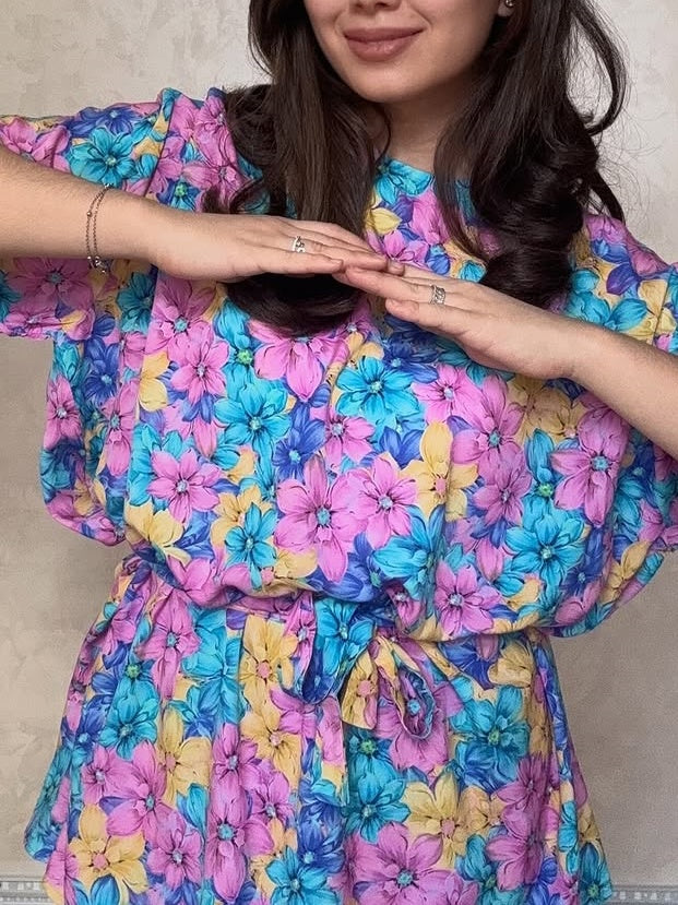 Unique Casual Print Loose Pajamas
