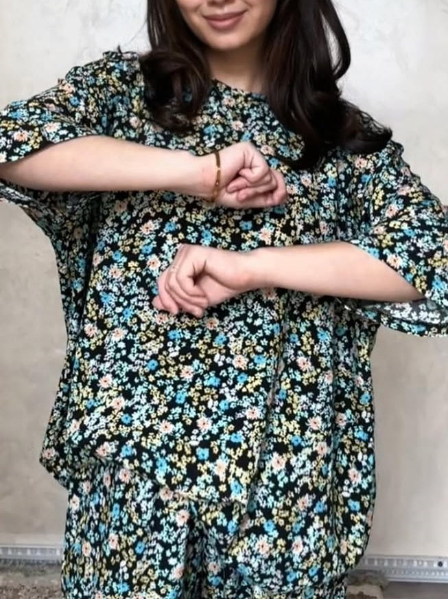Unique Casual Print Loose Pajamas