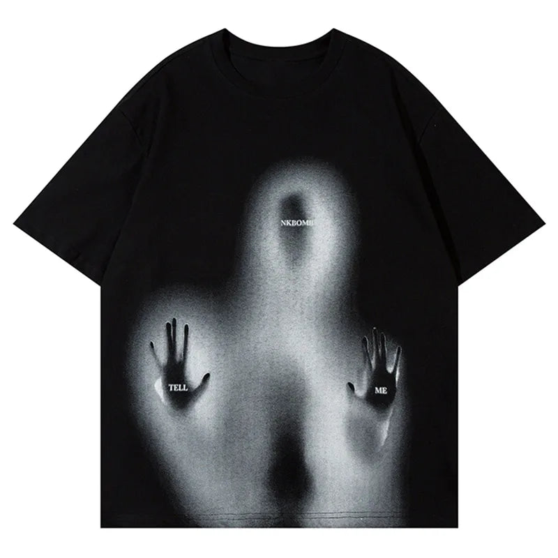 Punk Rock T Shirts: Unreal Shadows Oversized Graphic Tee