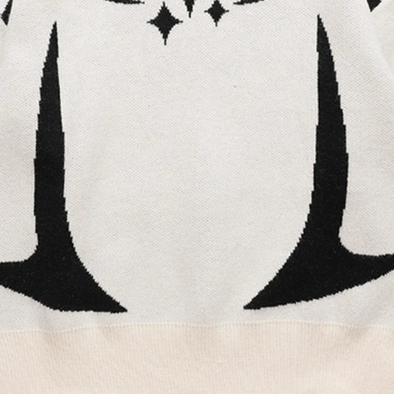 Aesthetic Retro Star Pattern Unisex Winter Sweater