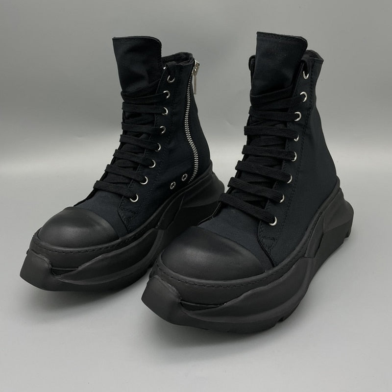 Black Sneakers - Men's High top Canvas