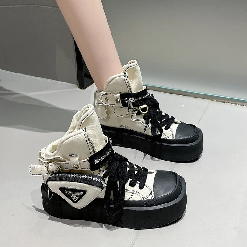 Denim Platform Boots for Women