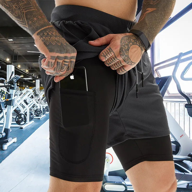 Men's 2-in-1 Double-Deck Sport Shorts