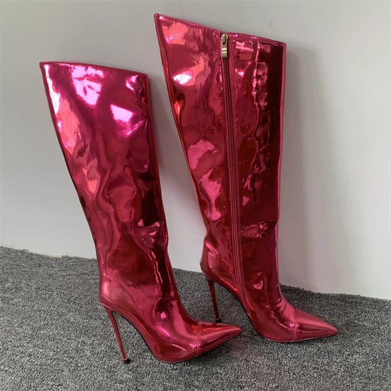 Knee-High Mirror Boots