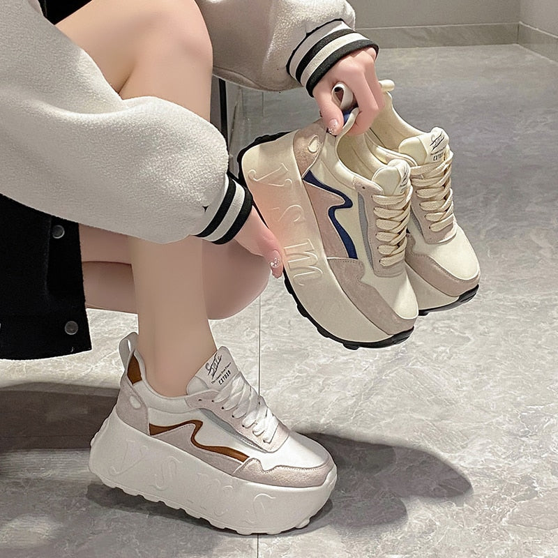 Thick Bottom Platform Sneakers for Women Footwear Trainer