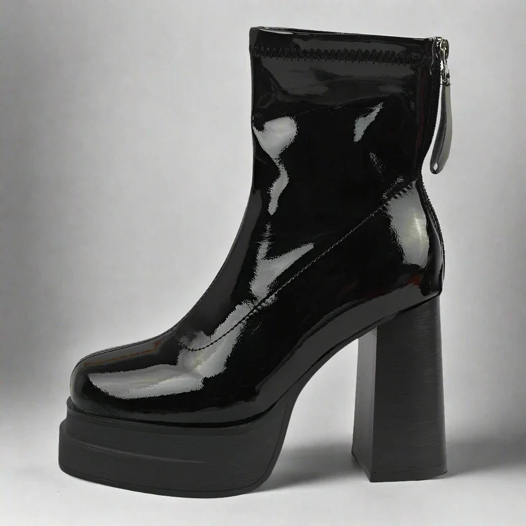 High Heel Black Boots for Women