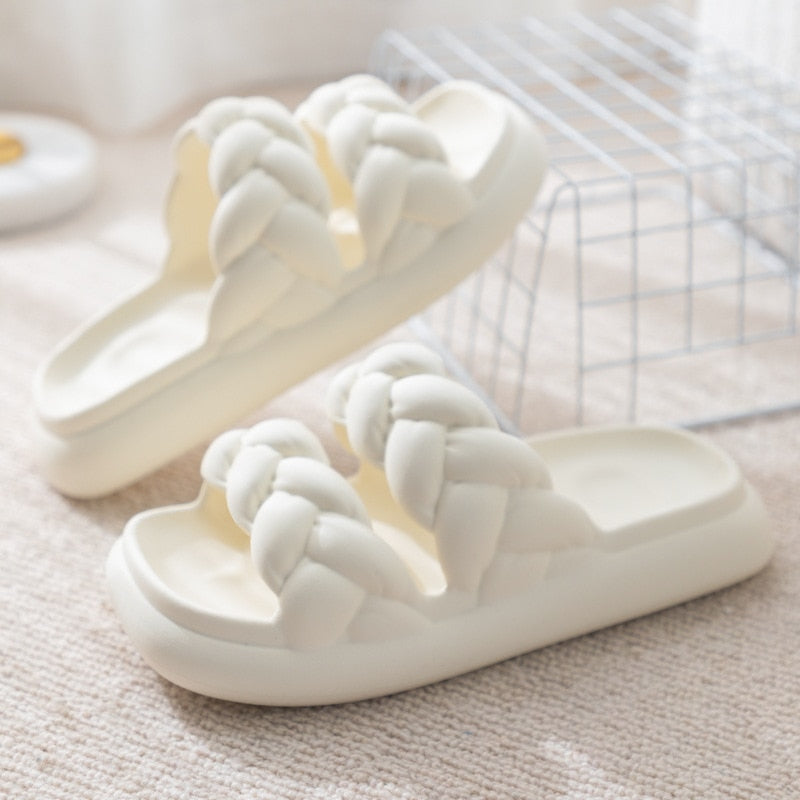 Comfort Step Women's Shower Indoor Slip On Shoes Braid Style