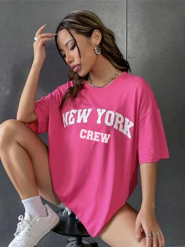 New York T Shirt Oversized - Urban Fashion Statement for Women
