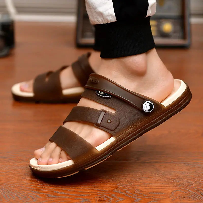 Summer Sandals: Outdoor Beach Indoor Durable Anti-Slip Peep Toe Men's