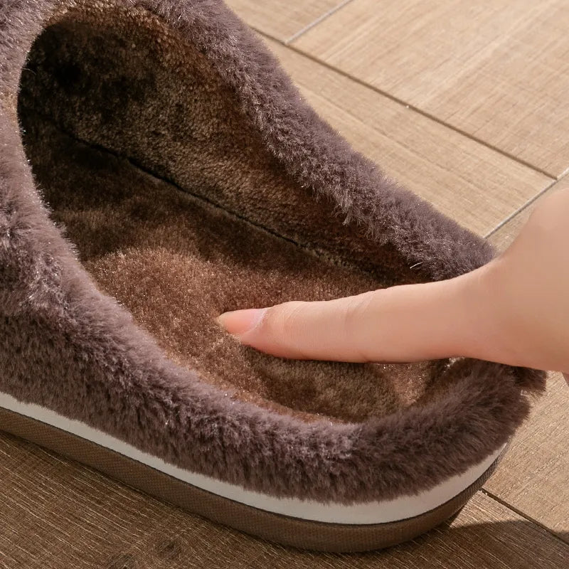 Memory Foam Winter Slippers - Large Size for Men