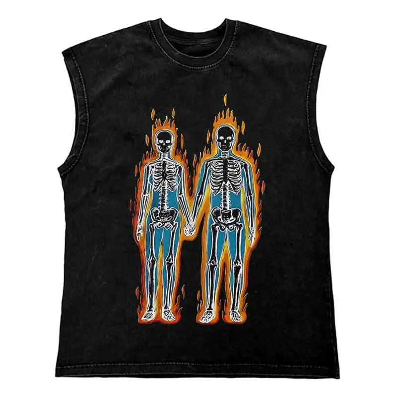 Gangsta T Shirt - Washed Tank Top for Men