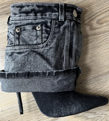 Dolce & Gabbana Inspired Denim Ankle Boots