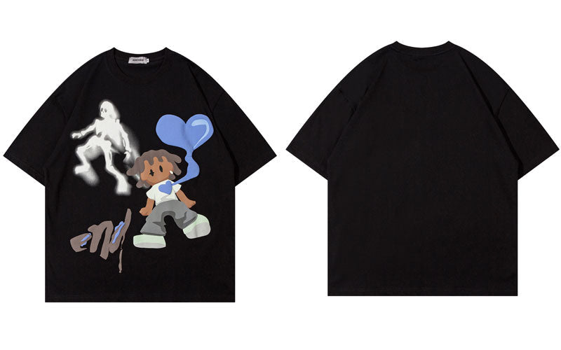 Oversized Graphic Tee - Heart for Men
