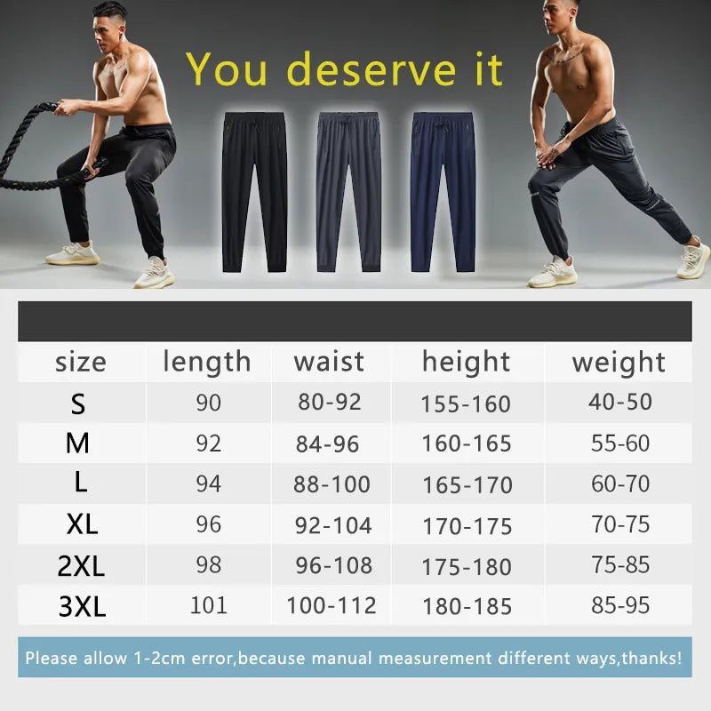 Men's Quick Dry Sports Workout Leggings with Zipper Pockets