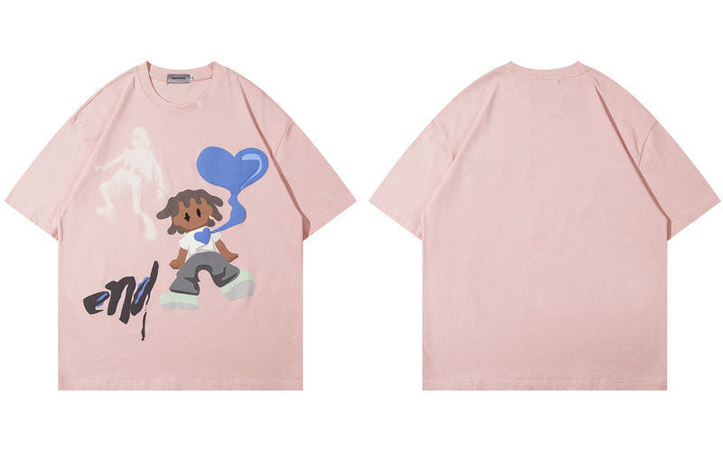 Oversized Graphic Tee - Heart for Men