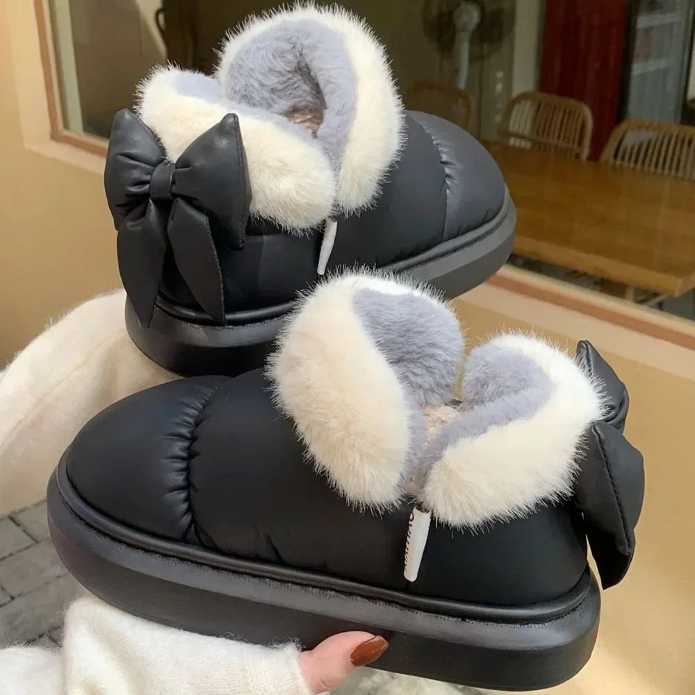 Booties for Women: Winter Cute Bow Ankle Boots