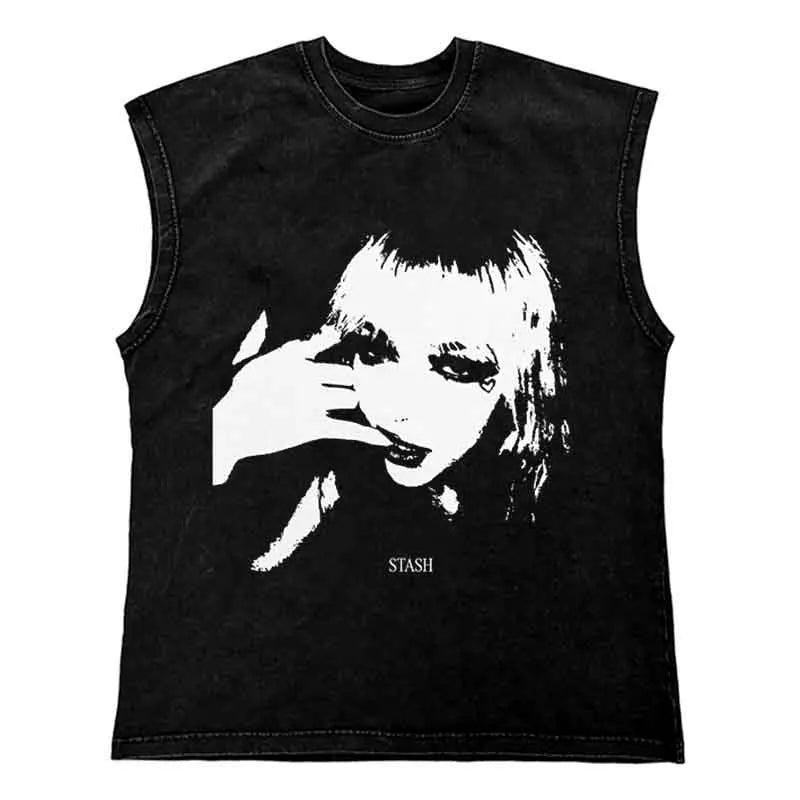 Gangsta T Shirt - Washed Tank Top for Men