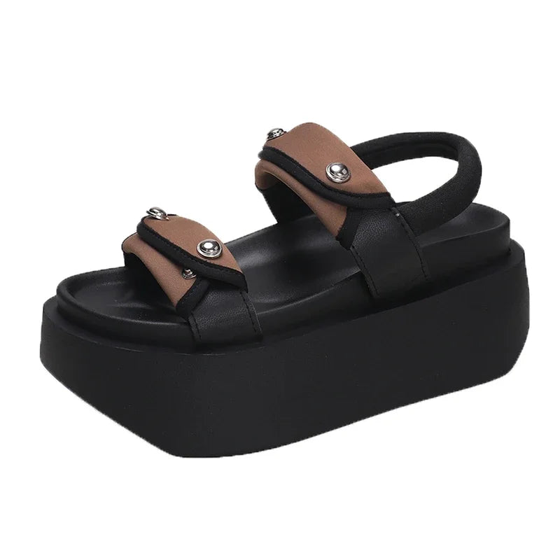 Chunky Block Heels Gladiator Sandals, 8cm for Women