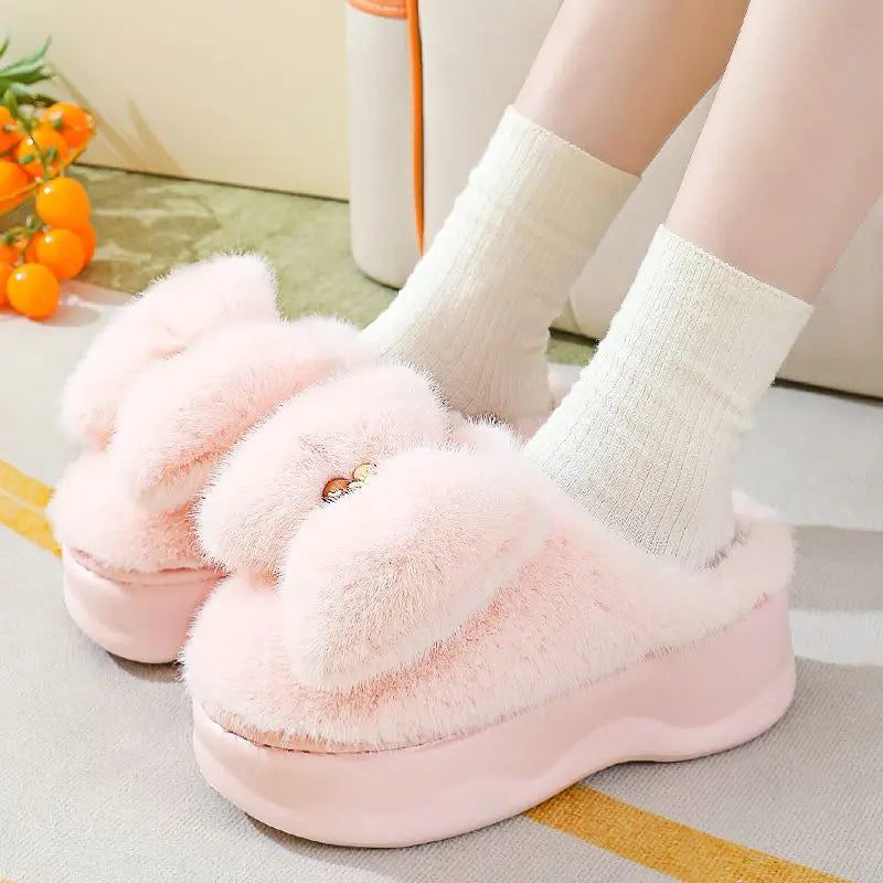 Chunky Plush Non-Slip Fluffy Slippers for Women