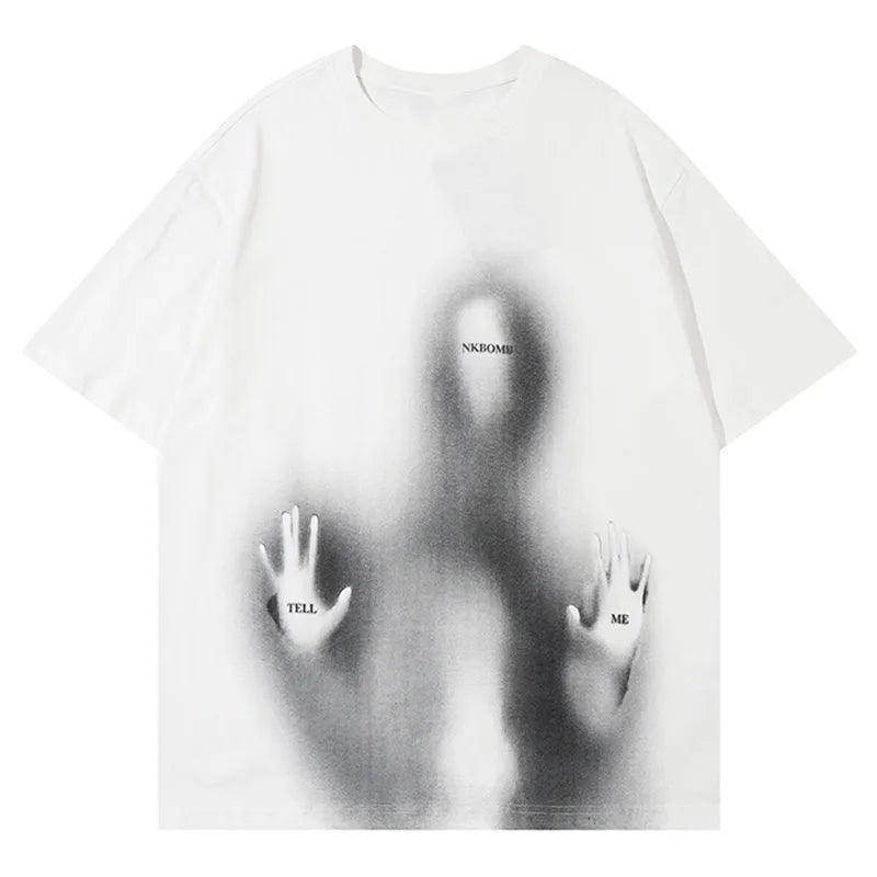 Punk Rock T Shirts: Unreal Shadows Oversized Graphic Tee