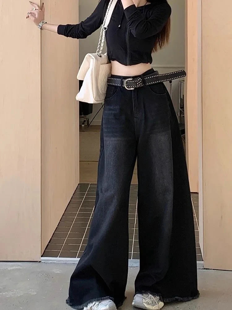 Wide Leg Jeans Denim Pants for Women