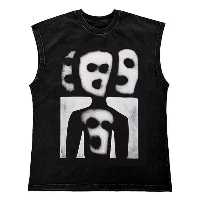 Gangsta T Shirt - Washed Tank Top for Men